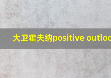 大卫霍夫纳positive outlook